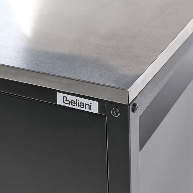 Køkkenskab til udendørs brug Maenza Stål - Sort/Sølv - Have - Grill - Udekøkken - Komplette udekøkkener