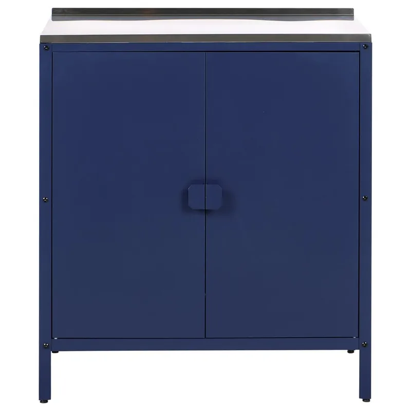 Køkkenskab Vilama - Blå, Sølv - Have - Grill - Udekøkken - Komplette udekøkkener