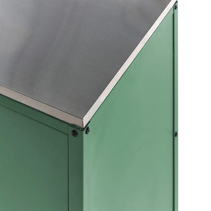 Køkkenskab Vilama - Grøn, Sølv - Have - Grill - Udekøkken - Komplette udekøkkener