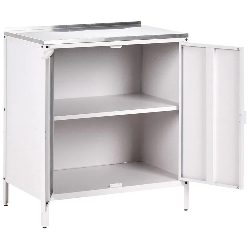 Køkkenskab Vilama - Hvid, Sølv - Have - Grill - Udekøkken - Komplette udekøkkener