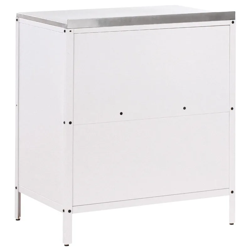 Køkkenskab Vilama - Hvid, Sølv - Have - Grill - Udekøkken - Komplette udekøkkener