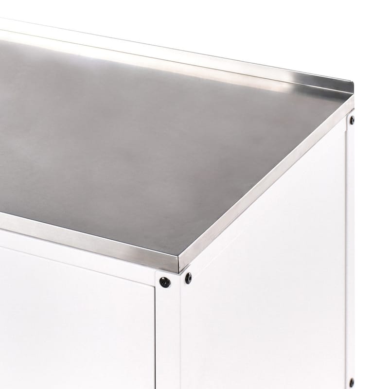 Køkkenskab Vilama - Hvid, Sølv - Have - Grill - Udekøkken - Komplette udekøkkener