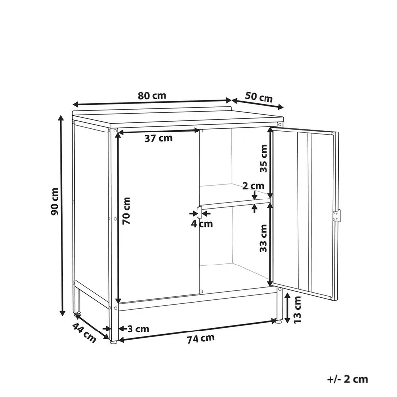 Køkkenskab Vilama - Hvid, Sølv - Have - Grill - Udekøkken - Komplette udekøkkener