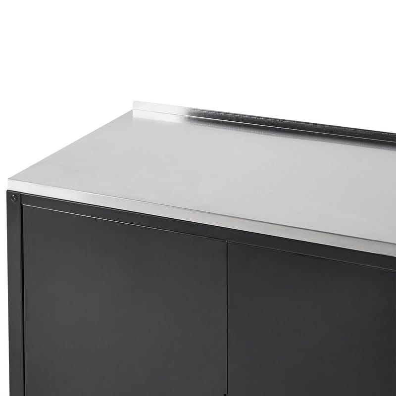 Køkkenskab Vilama - Sort, sølv - Have - Grill - Udekøkken - Komplette udekøkkener