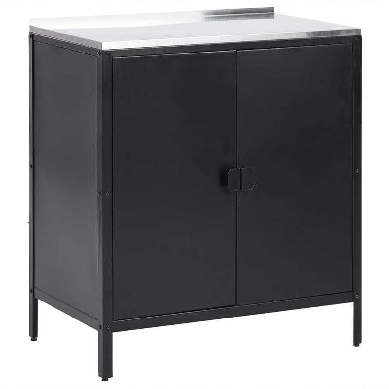 Køkkenskab Vilama, Sort, sølv