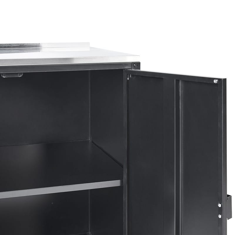 Køkkenskab Vilama - Sort, sølv - Have - Grill - Udekøkken - Komplette udekøkkener