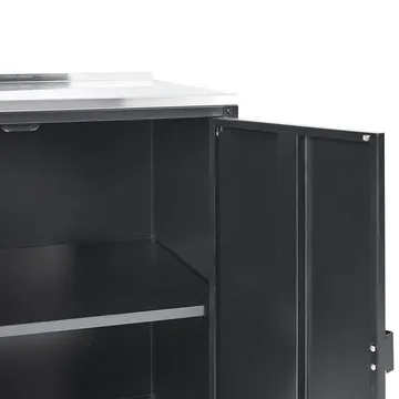 Køkkenskab Vilama - Sort, sølv - Have - Grill - Udekøkken - Komplette udekøkkener