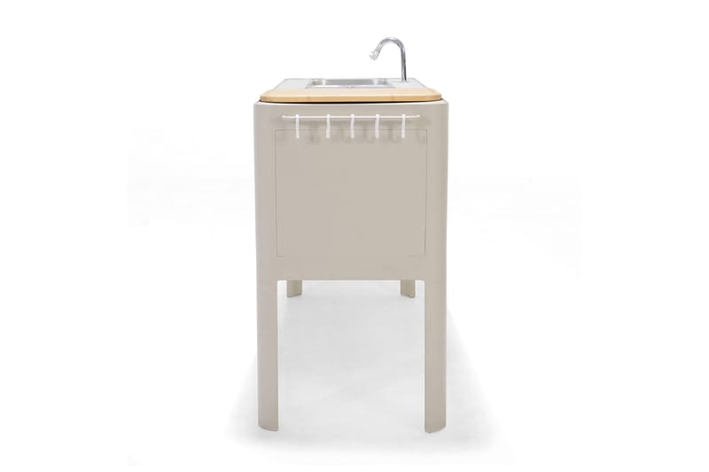 Portals Udekøkken 174 cm - Hvid/Træ - Have - Grill - Udekøkken - Komplette udekøkkener