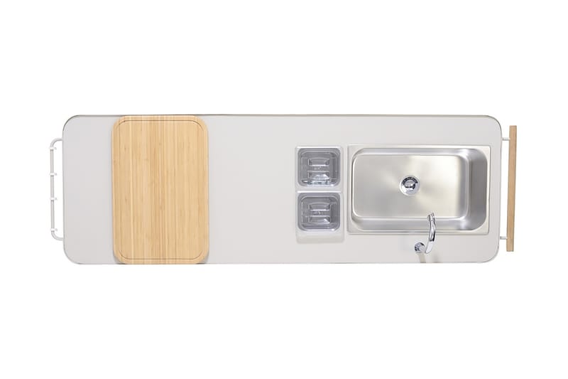 Portals Udekøkken 174 cm - Hvid/Træ - Have - Grill - Udekøkken - Komplette udekøkkener