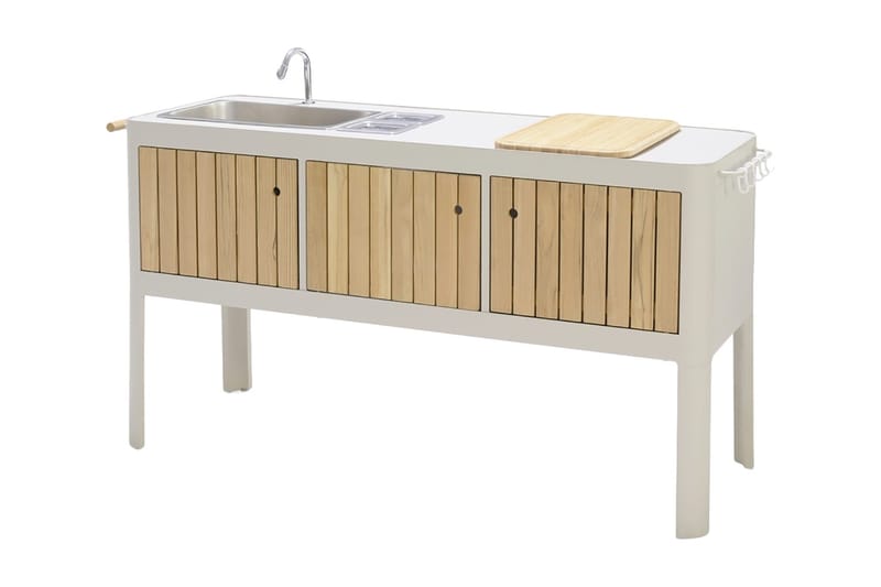 Portals Udekøkken 174 cm, Hvid/Træ