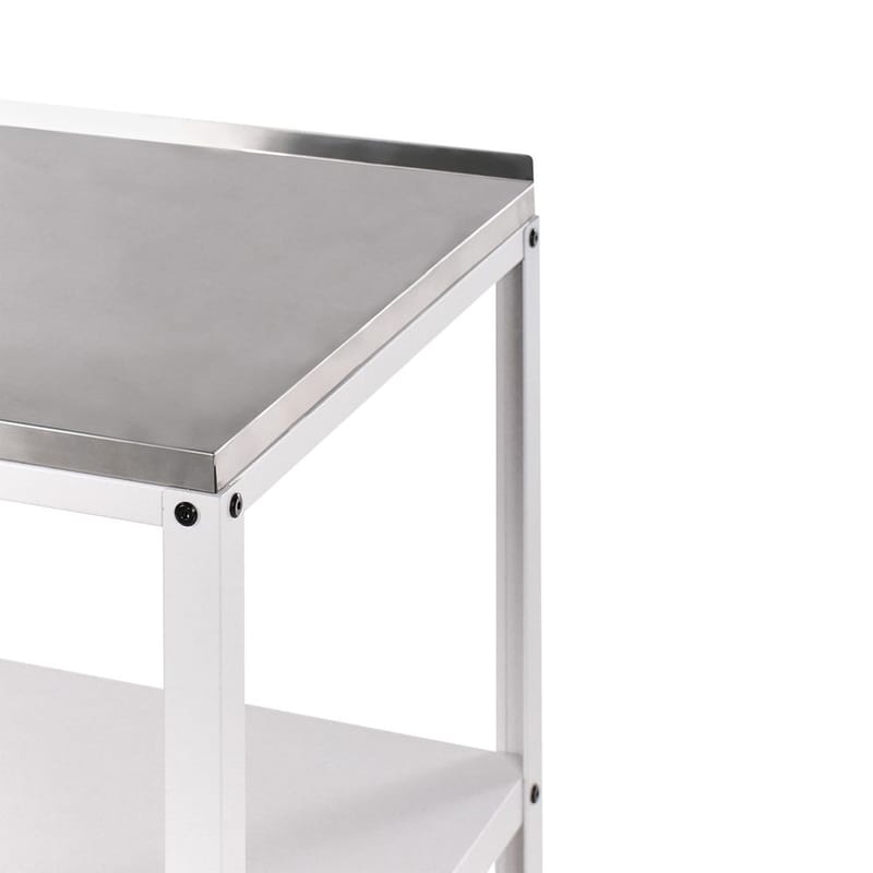 Lille køkkenø Vilama - Hvid, Sølv - Have - Grill - Udekøkken - Komplette udekøkkener