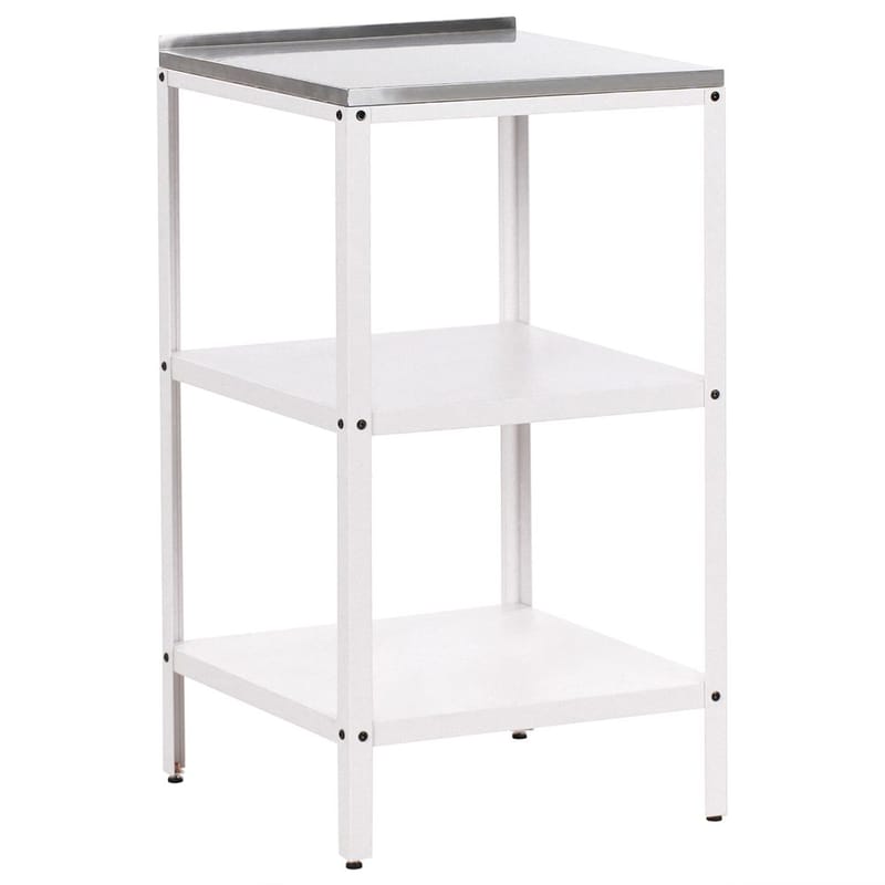 Lille køkkenø Vilama, Hvid, Sølv