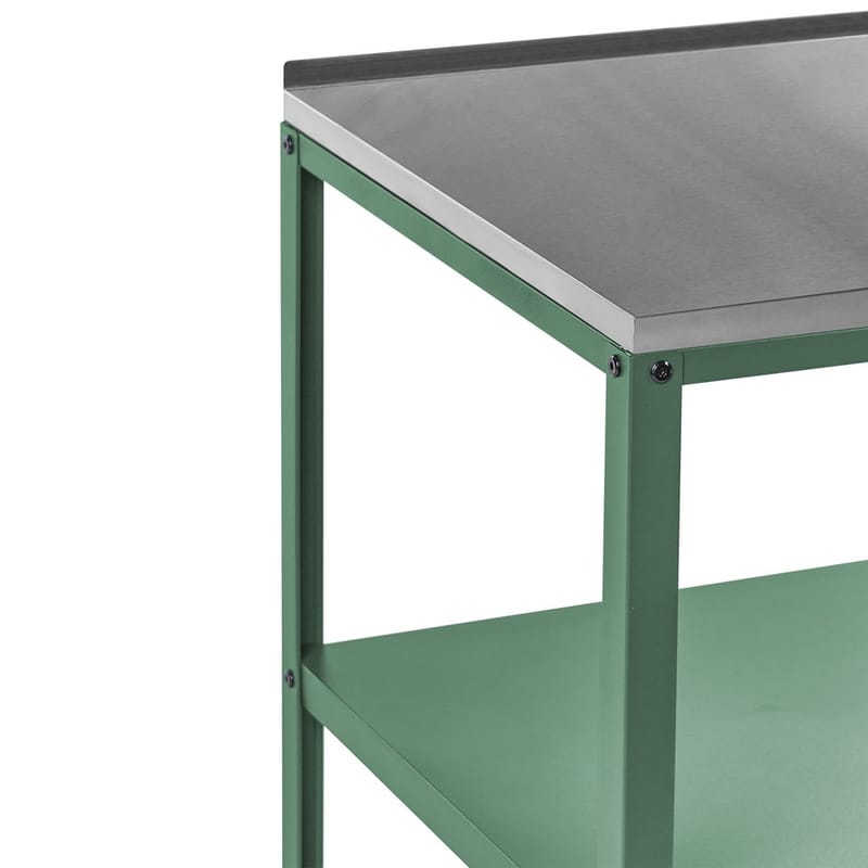 Stor køkkenø Vilama - Grøn, Sølv - Have - Grill - Udekøkken - Komplette udekøkkener