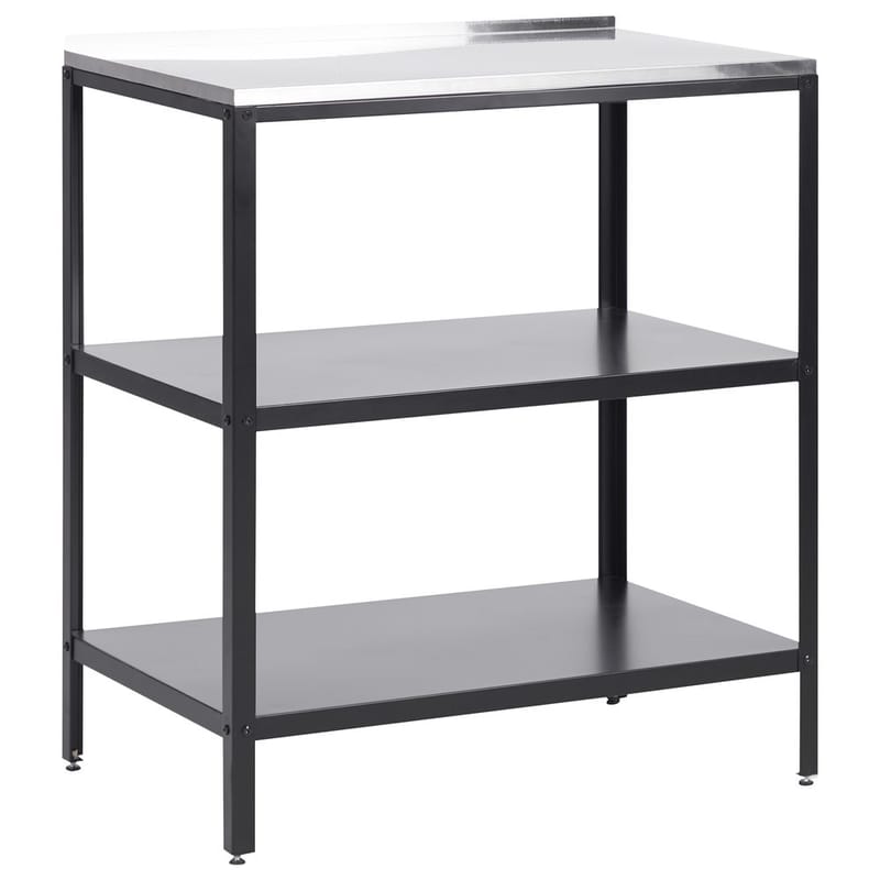 Stor køkkenø Vilama - Sort, sølv - Have - Grill - Udekøkken - Komplette udekøkkener