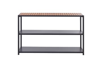 Trädgårdskök Beliani Avetrana 150x50x90 cm Black||Light wood - Have - Grill - Udekøkken - Byg dit eget udekøkken