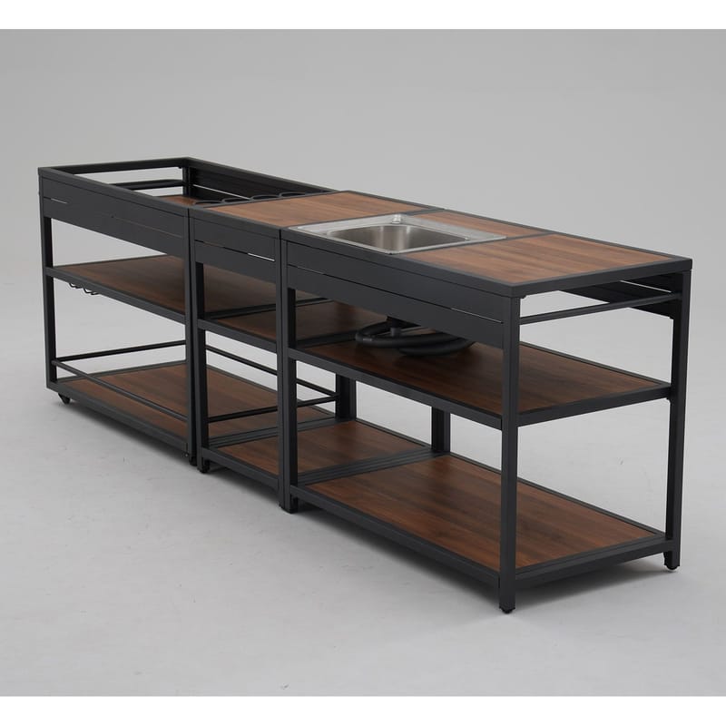 Udekøkken HOME4YOU Boden - Grå - Have - Grill - Udekøkken - Komplette udekøkkener