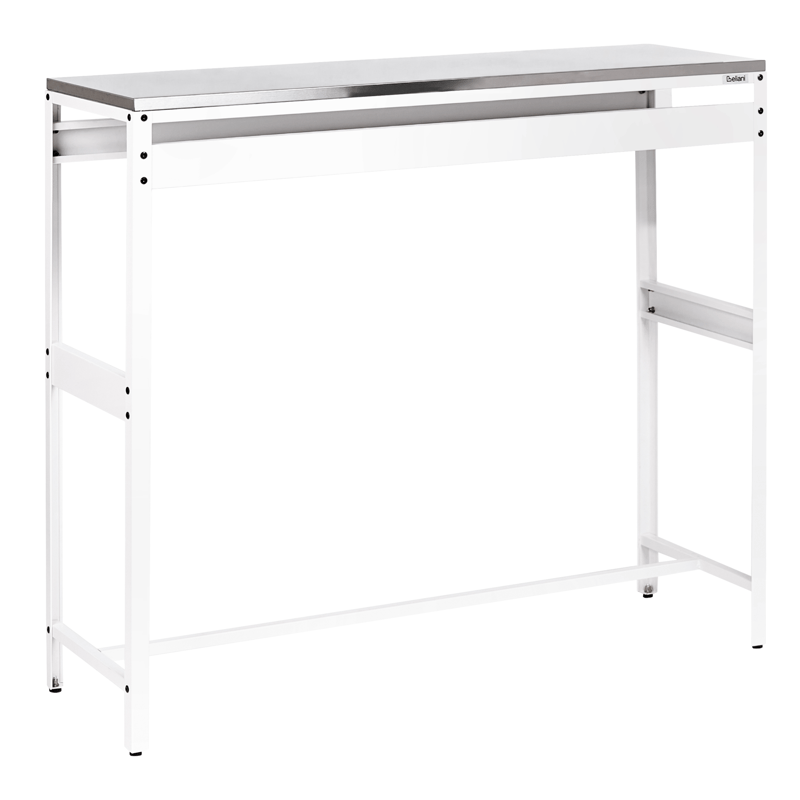 Udekøkkensæt i 2 dele med barbord Maenza Stål - Hvid/Sort - Have - Grill - Udekøkken - Komplette udekøkkener