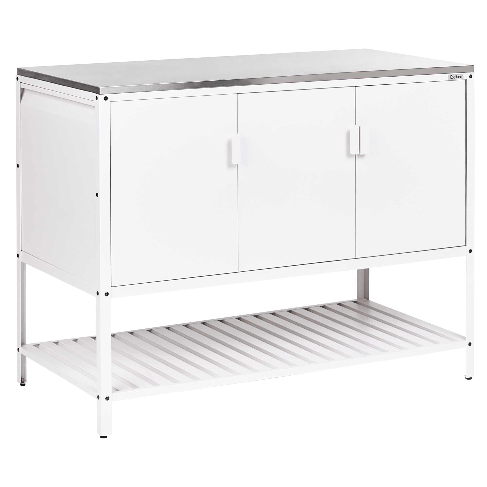 Køkkenskab til udendørs brug Maenza - Hvid/Sølv