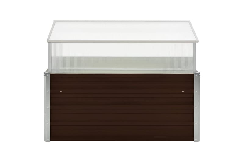 Drivhus 100 X 100 X 85 Cm Galvaniseret Stål Brun - gennemsigtig - Have - Havearbejde & dyrkning - Drivhuse