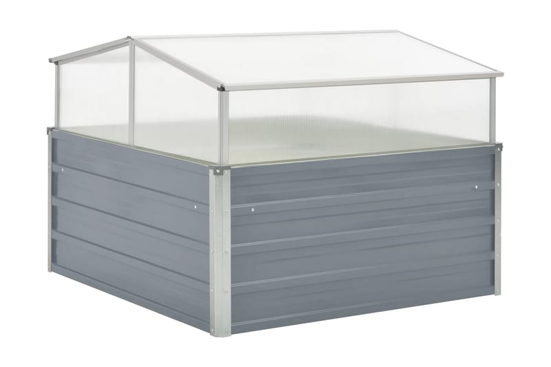 Drivhus 100X100X85 Cm Galvaniseret Stål Grå - Grå - Have - Havearbejde & dyrkning - Drivhuse