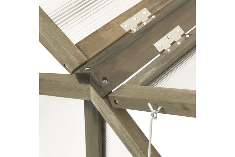 drivhus 114x80x50 cm fyrretræ grå - Grå - Have - Havearbejde & dyrkning - Drivhuse