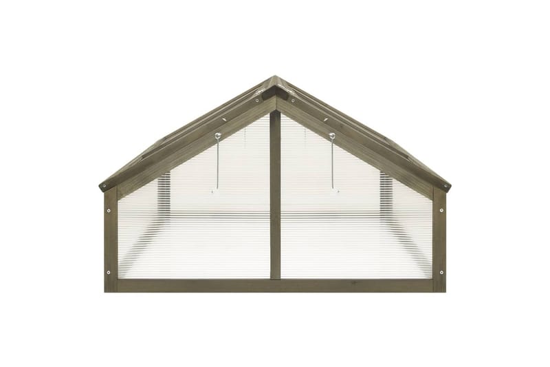 drivhus 114x80x50 cm fyrretræ grå - Grå - Have - Havearbejde & dyrkning - Drivhuse