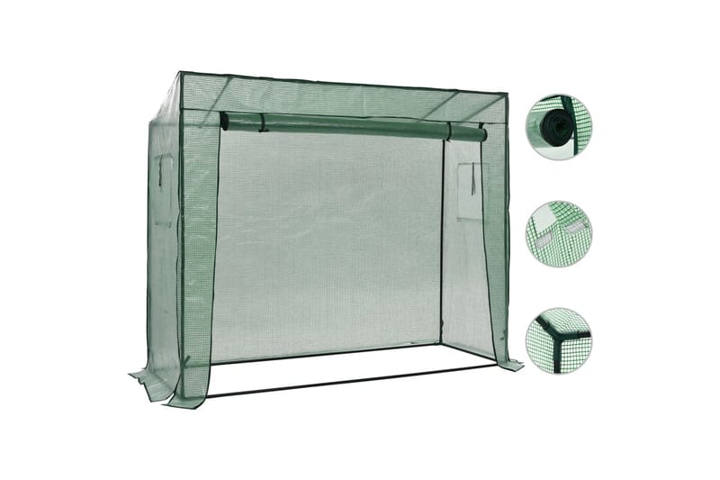 Drivhus 200 X 80 X 173 Cm - Grøn - Have - Havearbejde & dyrkning - Drivhuse