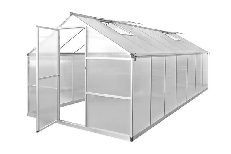 Drivhus Forstærket Aluminium 10,53 M² - gennemsigtig - Drivhuse - Fritstående drivhus