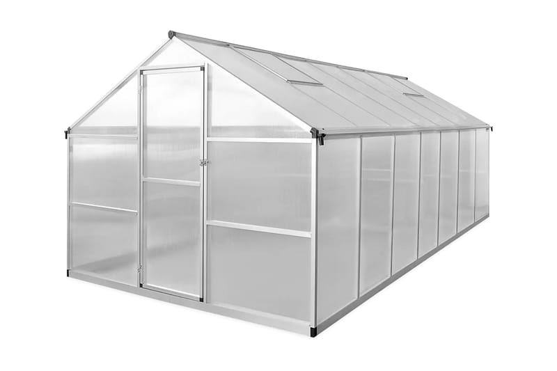 Drivhus Forstærket Aluminium 10,53 M² - gennemsigtig - Drivhuse - Fritstående drivhus