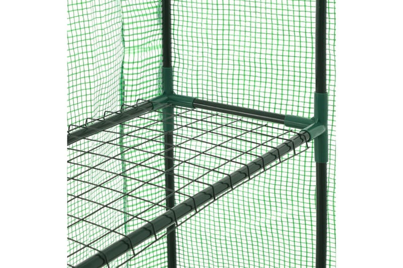 Drivhus Med 12 Hylder 143 X 214 X 196 Cm Stål - Grøn - Have - Havearbejde & dyrkning - Drivhuse