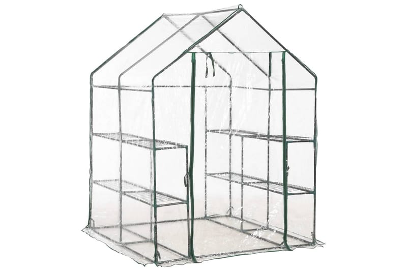 Drivhus Med 8 Hylder 143 X 143 X 195 Cm - Gennemsigtig - Have - Havearbejde & dyrkning - Drivhuse