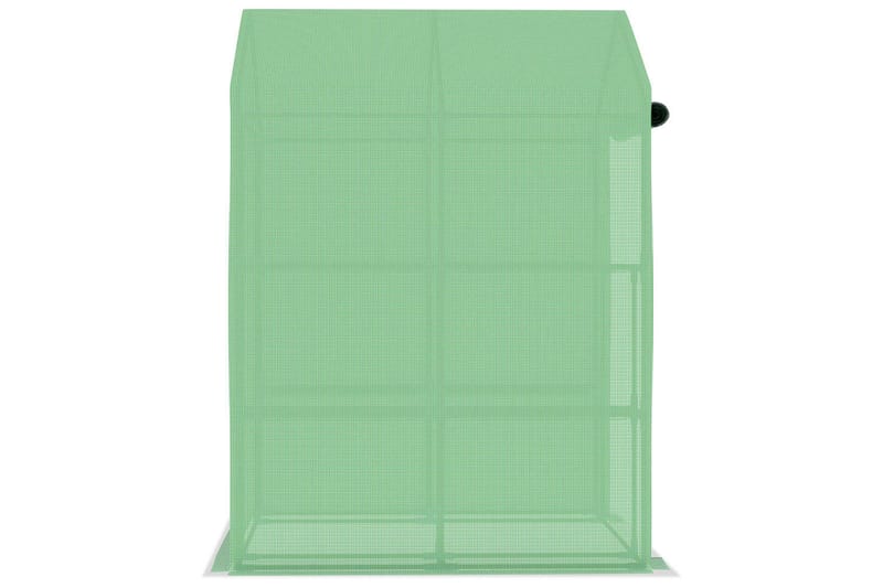 Drivhus med Hylder 143x143x195 cm Stål - Grøn - Have - Havearbejde & dyrkning - Drivhuse