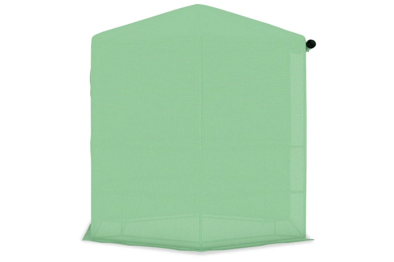 Drivhus med Hylder 227x223 cm Stål - Grøn - Have - Havearbejde & dyrkning - Drivhuse