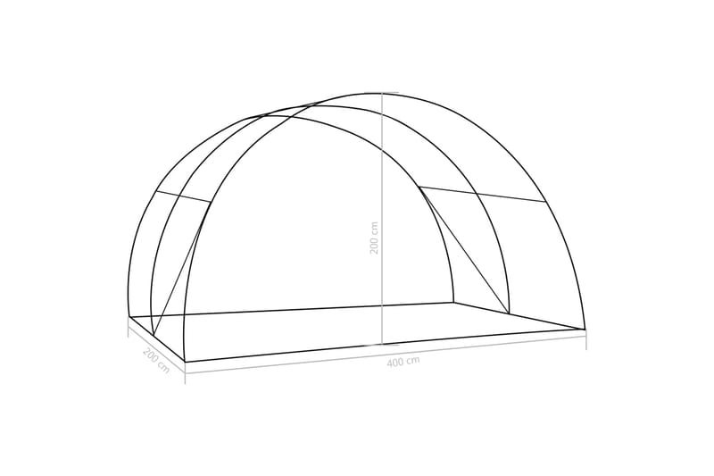 Drivhus med Stålfundament 8 m² 2x4x2 M - Grøn - Have - Havearbejde & dyrkning - Drivhuse