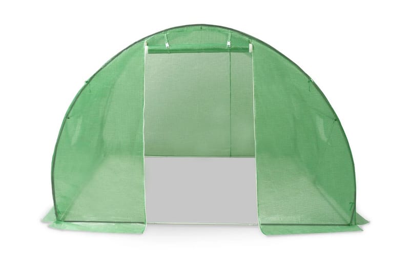 Drivhus Med Stålfundament 9 M² 300 X 300 X 200 Cm - Grøn - Have - Havearbejde & dyrkning - Drivhuse