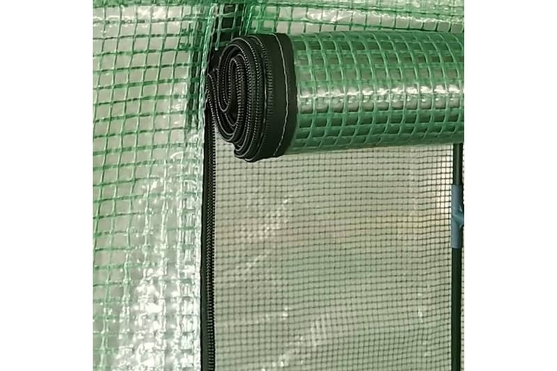 Drivhus med Stålstel 0,5 m² 1x0,5x1,9 M - Grøn - Have - Havearbejde & dyrkning - Drivhuse