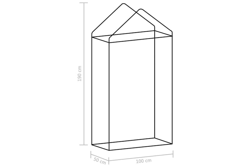 Drivhus med Stålstel 0,5 m² 1x0,5x1,9 M - Grøn - Have - Havearbejde & dyrkning - Drivhuse