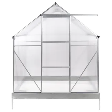 Drivhus til have Apulia Sølv 190 cm - Sølv/Transparent - Have - Havearbejde & dyrkning - Drivhuse