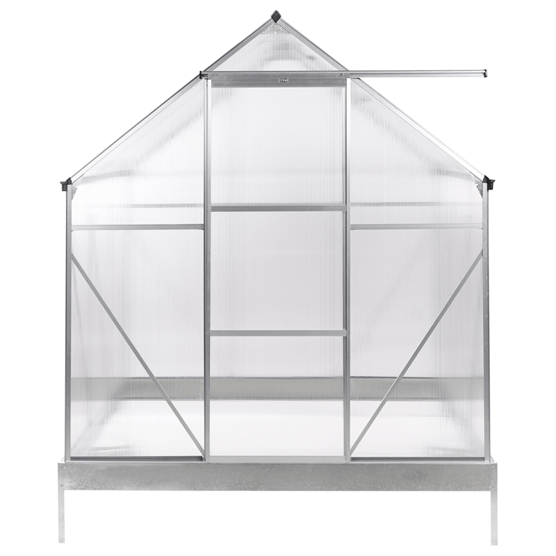 Drivhus til have Apulia Sølv 190 cm - Sølv/Transparent - Have - Havearbejde & dyrkning - Drivhuse