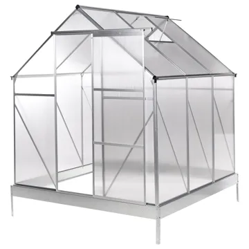 Drivhus til have Apulia Sølv 190 cm - Sølv/Transparent - Have - Havearbejde & dyrkning - Drivhuse