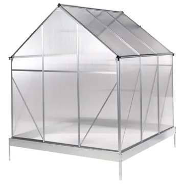 Drivhus til have Apulia Sølv 190 cm - Sølv/Transparent - Have - Havearbejde & dyrkning - Drivhuse