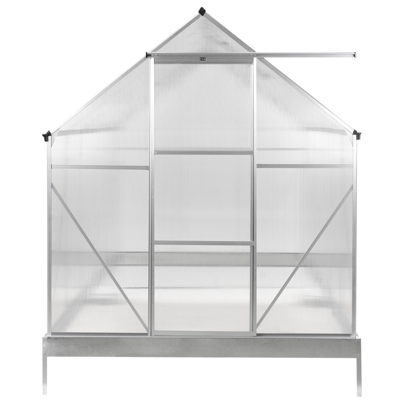 Drivhus til have Apulia Sølv 315 cm - Sølv/Transparent - Have - Havearbejde & dyrkning - Drivhuse