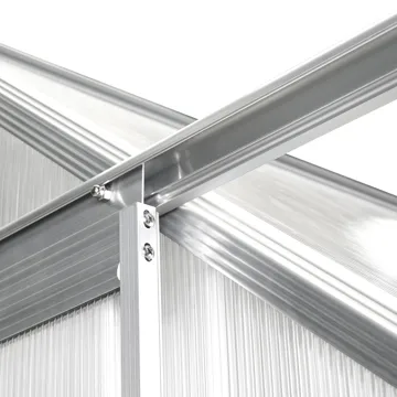 Drivhus til have Apulia Sølv 315 cm - Sølv/Transparent - Have - Havearbejde & dyrkning - Drivhuse