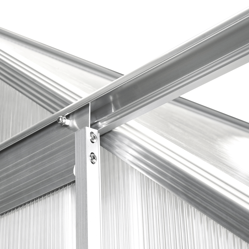 Drivhus til have Apulia Sølv 315 cm - Sølv/Transparent - Have - Havearbejde & dyrkning - Drivhuse