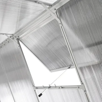 Drivhus til have Apulia Sølv 315 cm - Sølv/Transparent - Have - Havearbejde & dyrkning - Drivhuse