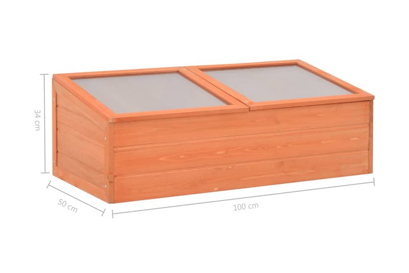 Drivhus Træ 100 X 50 X 34 Cm - Brun - Have - Havearbejde & dyrkning - Drivhuse