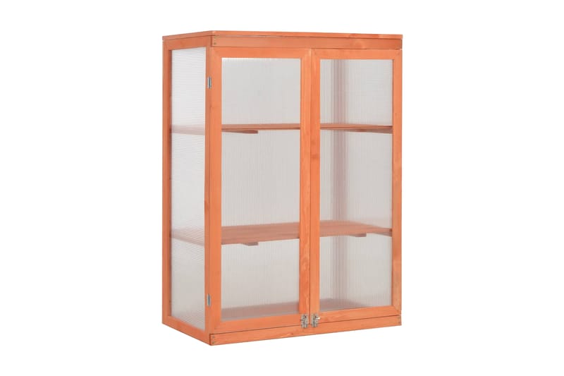 Drivhus Træ 75 X 47 X 109 Cm - Brun - Have - Havearbejde & dyrkning - Drivhuse