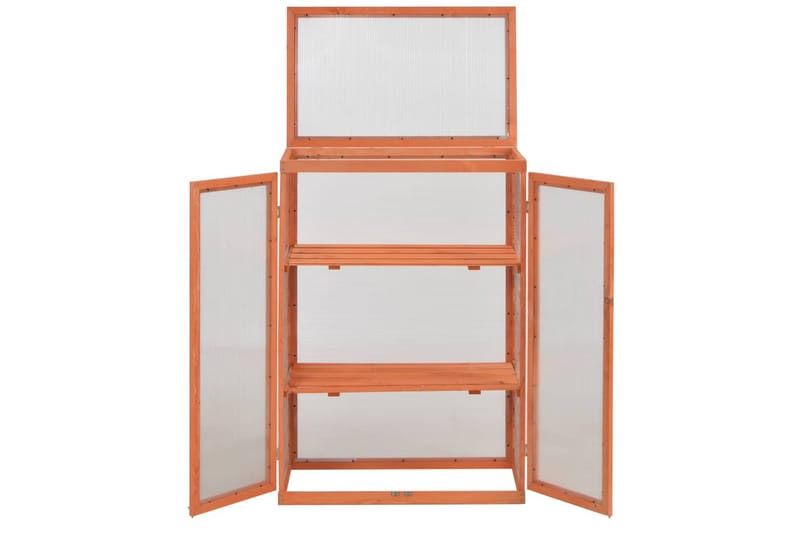 Drivhus Træ 75 X 47 X 109 Cm - Brun - Have - Havearbejde & dyrkning - Drivhuse
