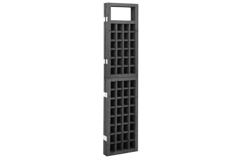 3-panels rumdeler/espalier 121x180 cm massivt fyrretræ sort - Sort - Have - Havearbejde & dyrkning - Drivhuse - Drivhustilbehør