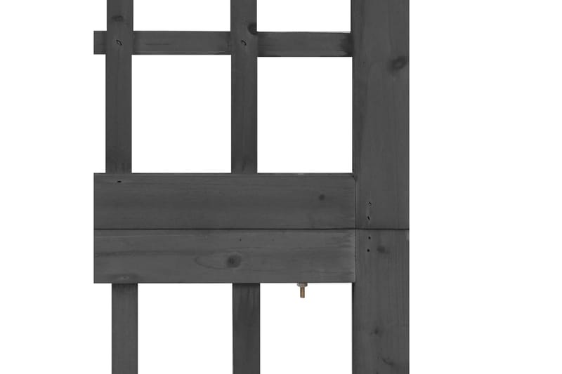 3-panels rumdeler/espalier 121x180 cm massivt fyrretræ sort - Sort - Have - Havearbejde & dyrkning - Drivhuse - Drivhustilbehør